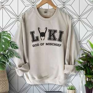 Loki God Of Mischief Graphic Crewneck Sweatshirt